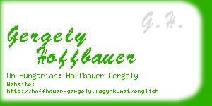 gergely hoffbauer business card